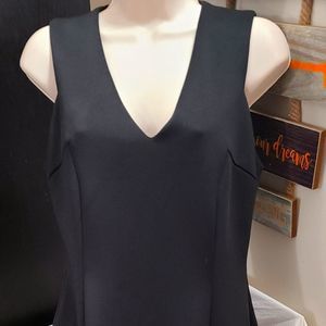Little black dress with black ruffle detail size 8